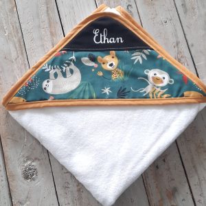 Cadeau de Naissance personnalisé Cape de Bain