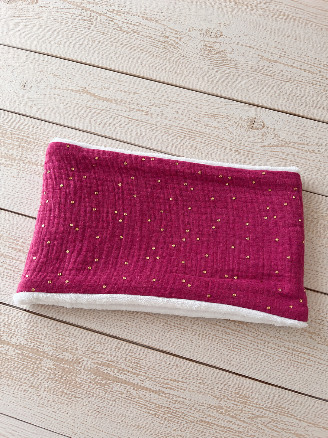 Cache-cou enfant et adulte – Snood chaud double gaze et tissu doudou – Image 14