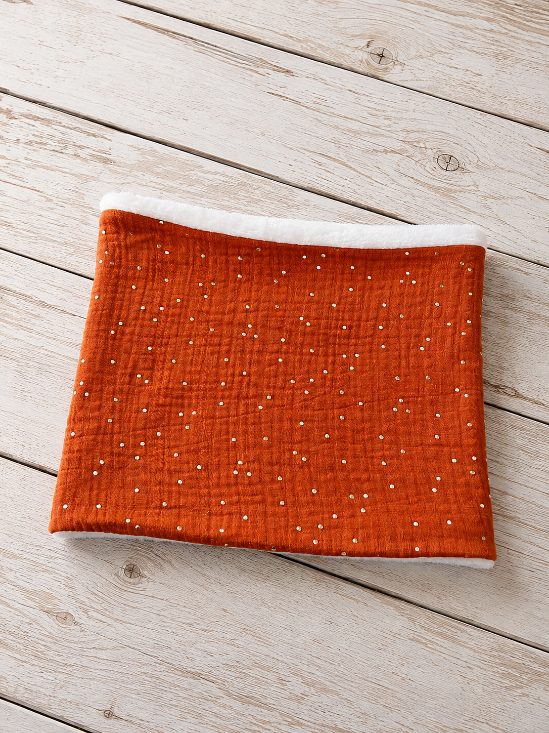 Cache-cou enfant et adulte – Snood chaud double gaze et tissu doudou – Image 13