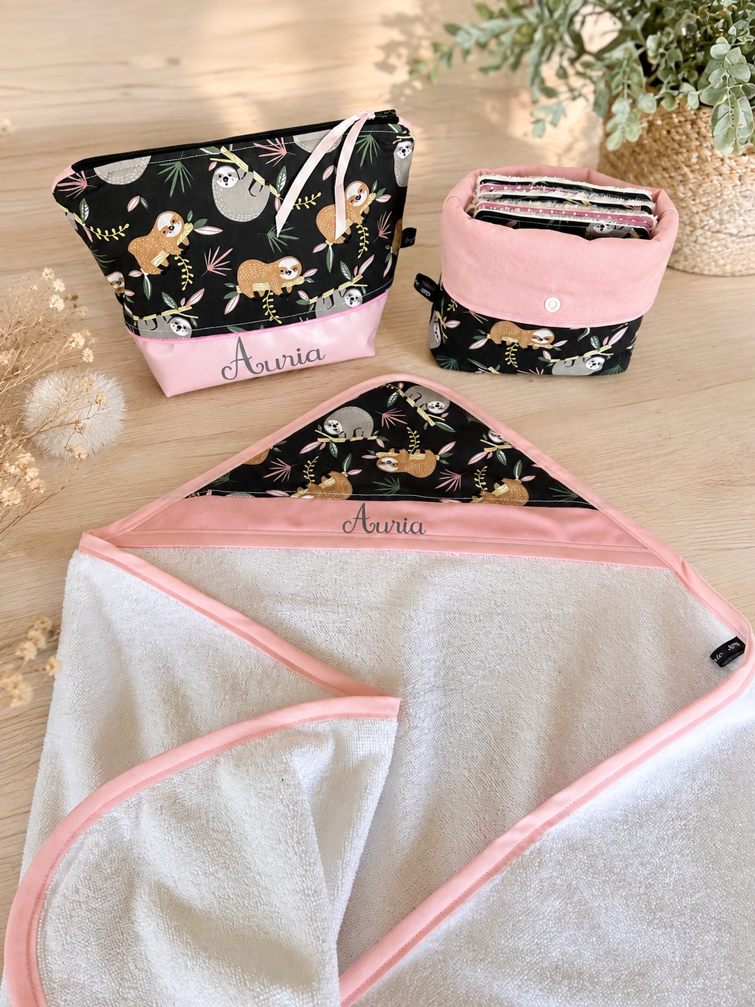 Cadeau de naissance personnalisé – cape de bain bébé avec prénom – Image 6