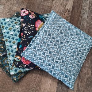 Bouillotte sèche aux graines de lin déhoussable, idée cadeau de noël