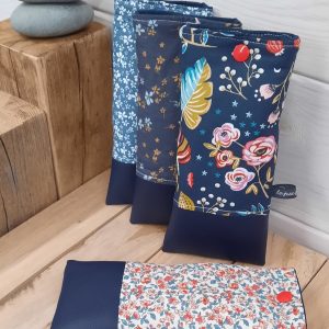 Etui à lunettes en coton imprimé, idée cadeau fêtes des mères, anniversaire, cadeau de noël
