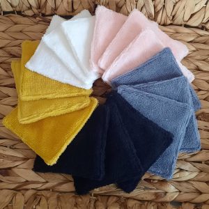 Coton lavable double face en éponge de bambou