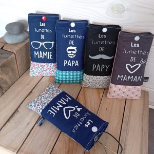 Étui à lunettes en coton personnalisé