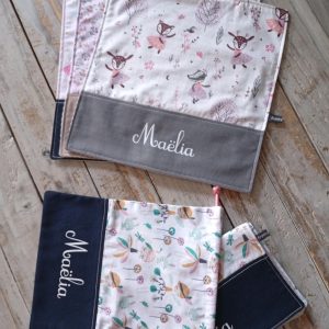 Serviette de cantine personnalisée avec prénom