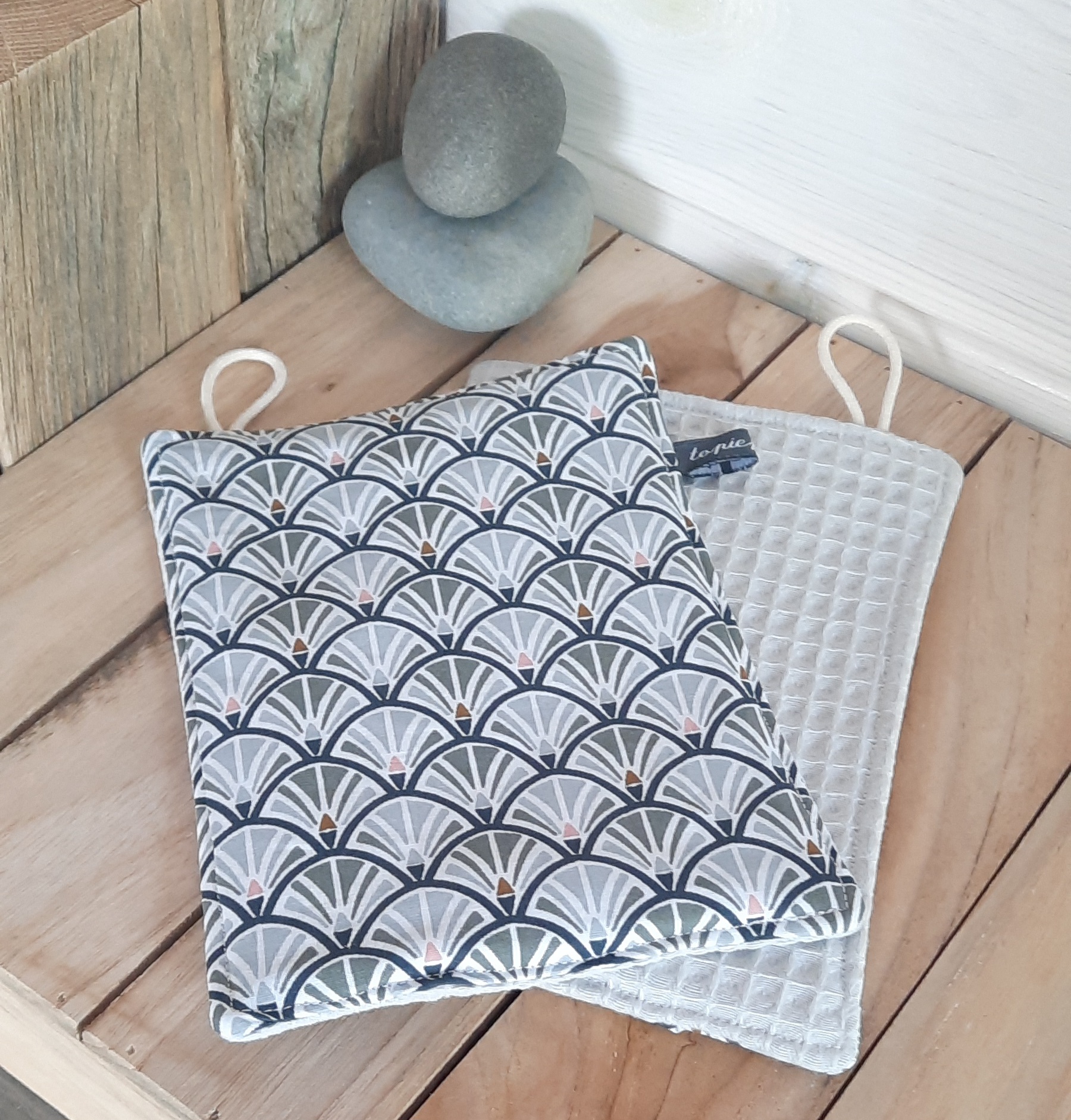 Lavette lavable et réutilisable en coton et nid d’abeille – chiffon écologique zéro déchet maison – Image 10