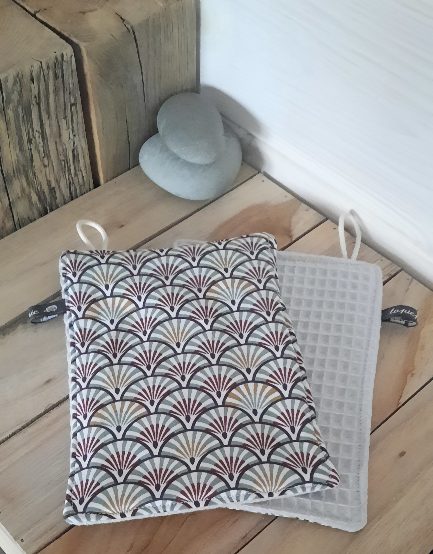 Lavette lavable et réutilisable en coton et nid d’abeille – chiffon écologique zéro déchet maison – Image 12