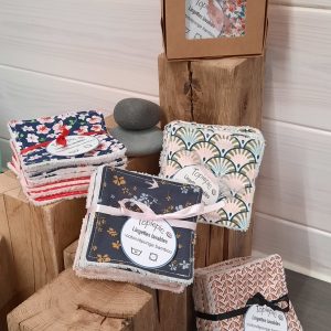 Lot de 10 Lingettes démaquillantes lavables et réutilisables en Éponge de bambou