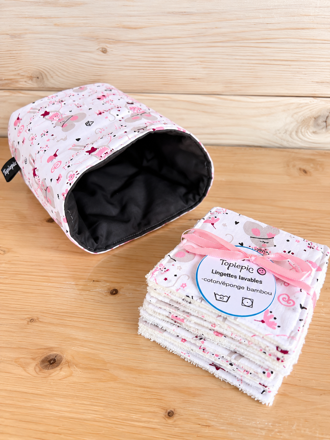 Lingettes lavables pour enfant et trousse de rangement – alternatives écologiques aux cotons jetables – Image 6