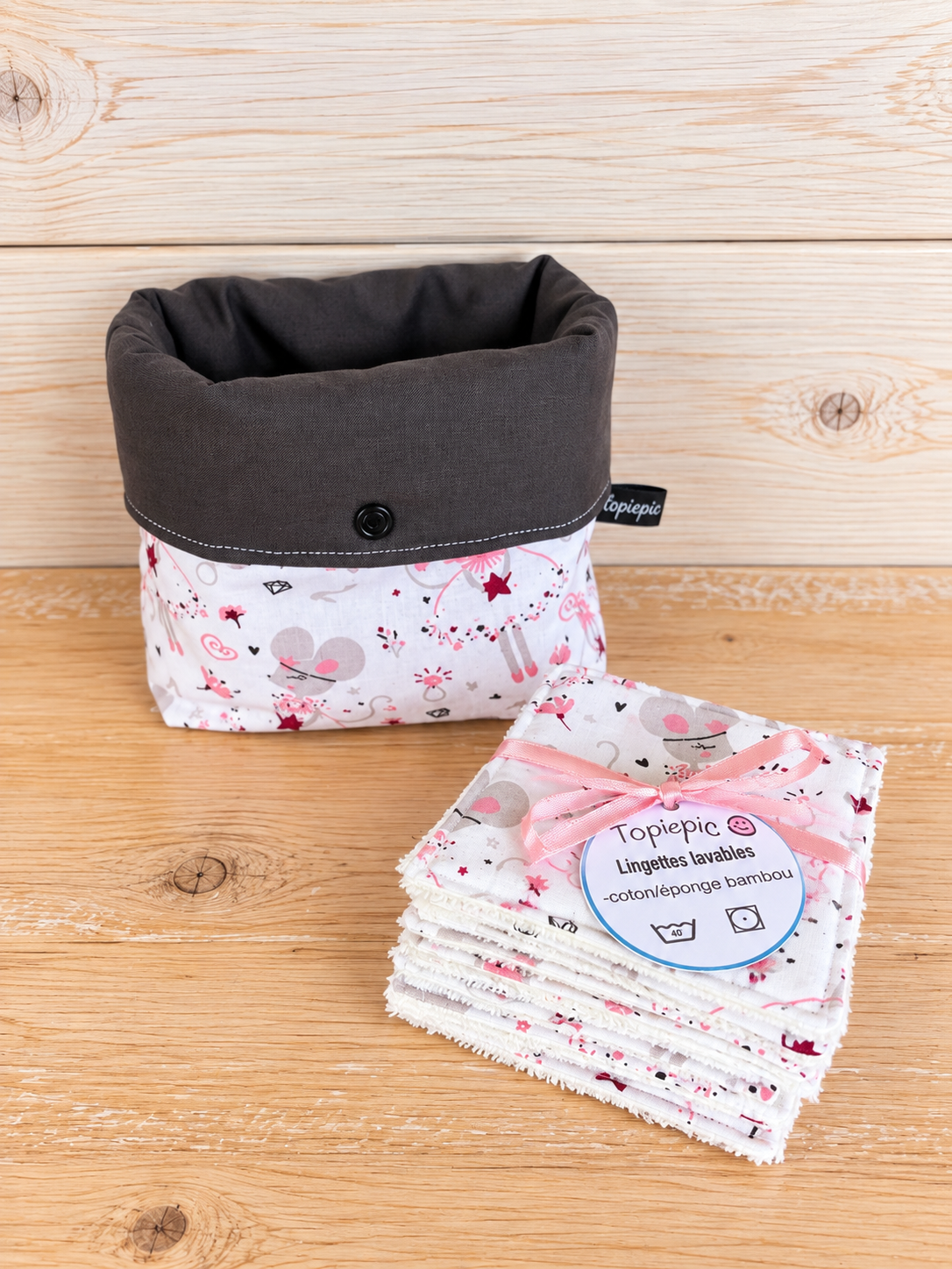 Lingettes lavables pour enfant et trousse de rangement – alternatives écologiques aux cotons jetables – Image 5