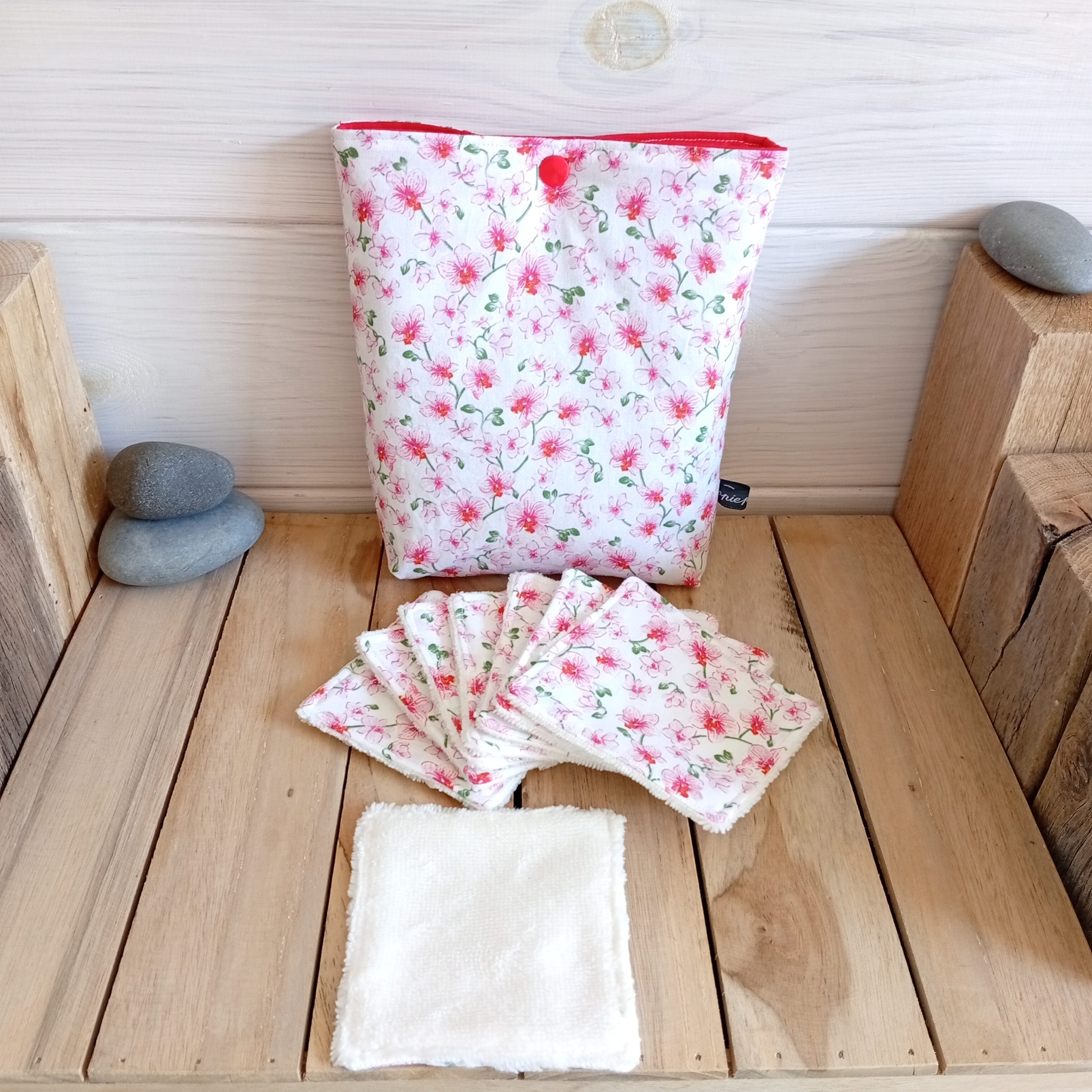 lingettes lavables et sa trousse de rangement en coton imprimé – Image 10