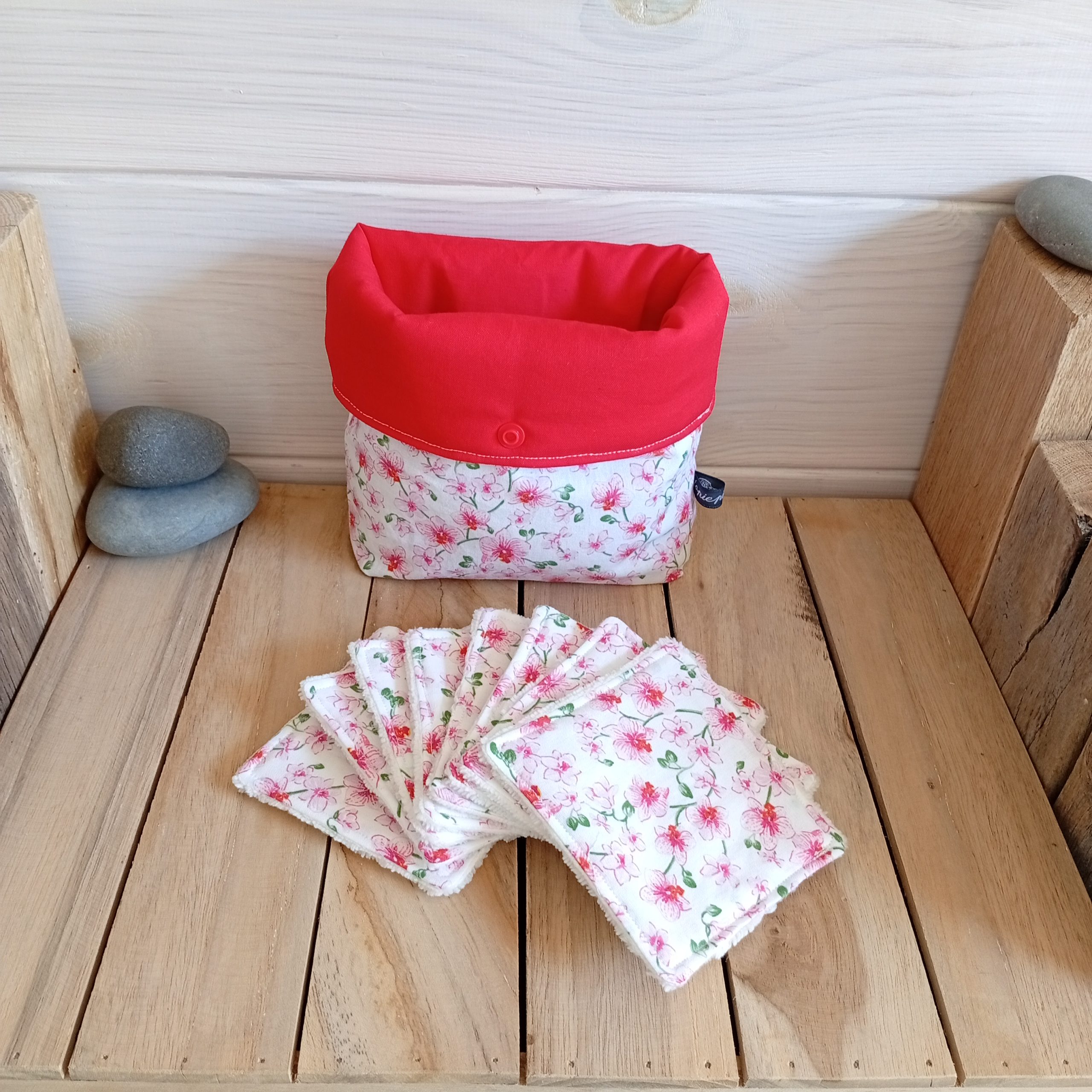 lingettes lavables et sa trousse de rangement en coton imprimé – Image 9