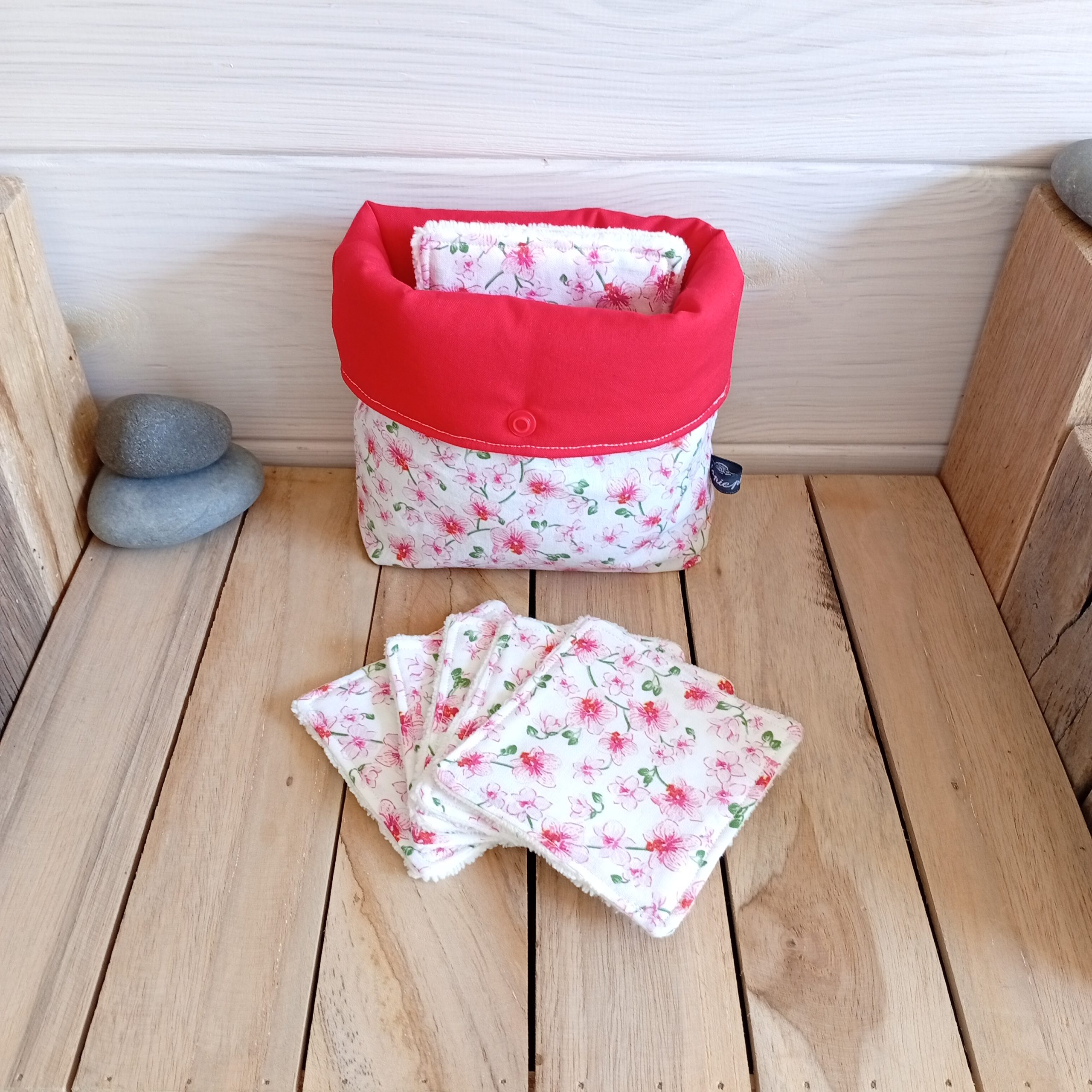 lingettes lavables et sa trousse de rangement en coton imprimé – Image 8