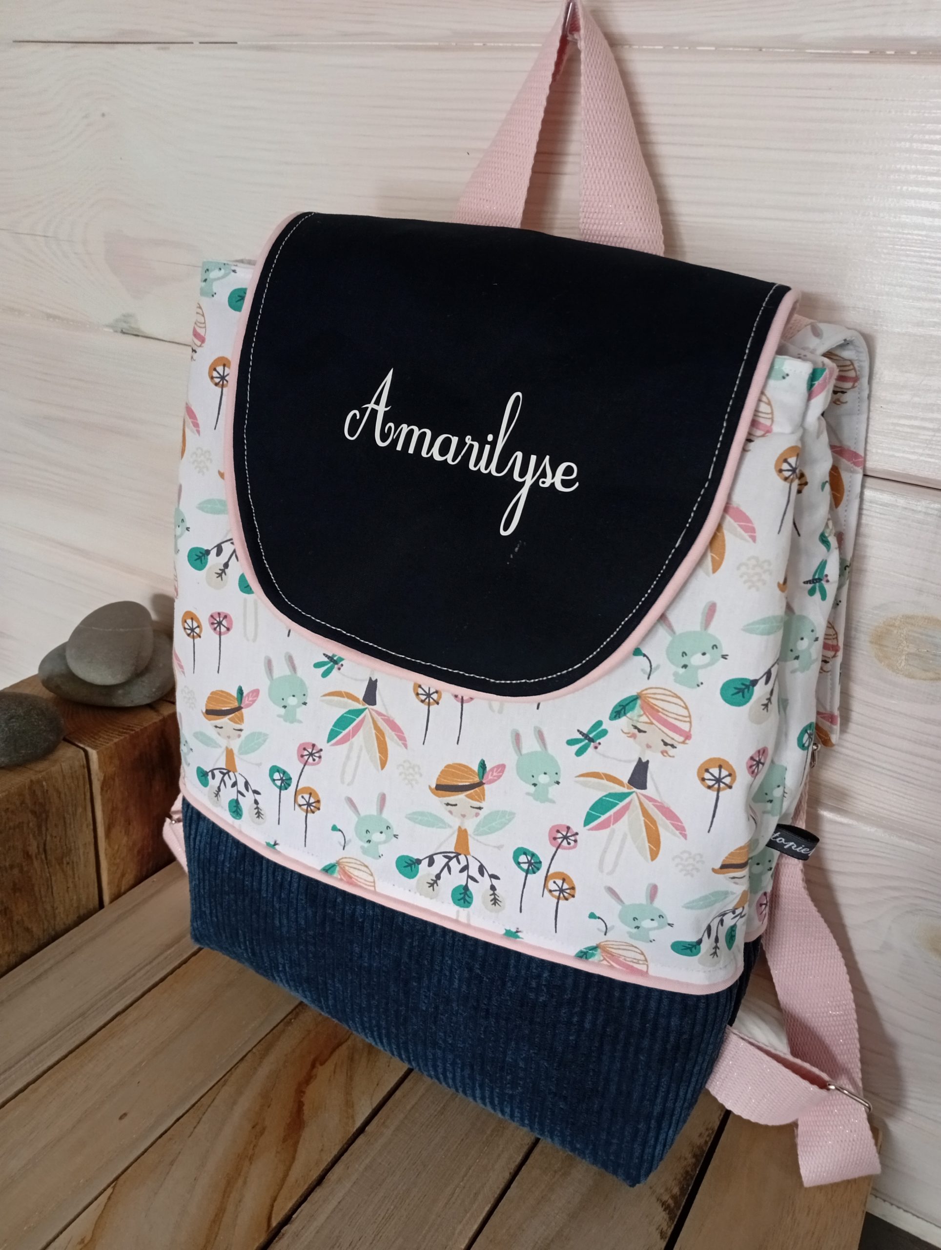 Sac à dos personnalisé pour maternelle et crèche – sac enfant avec prénom pour école et rentrée scolaire – Image 7