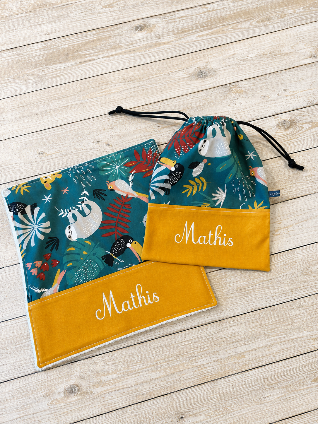 Serviette de cantine personnalisée avec prénom – Image 4