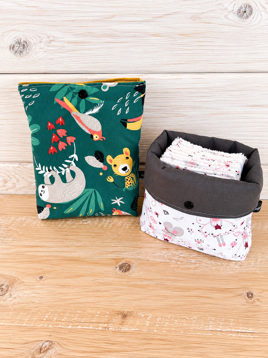 Lingettes lavables pour enfant et trousse de rangement – alternatives écologiques aux cotons jetables – Image 4