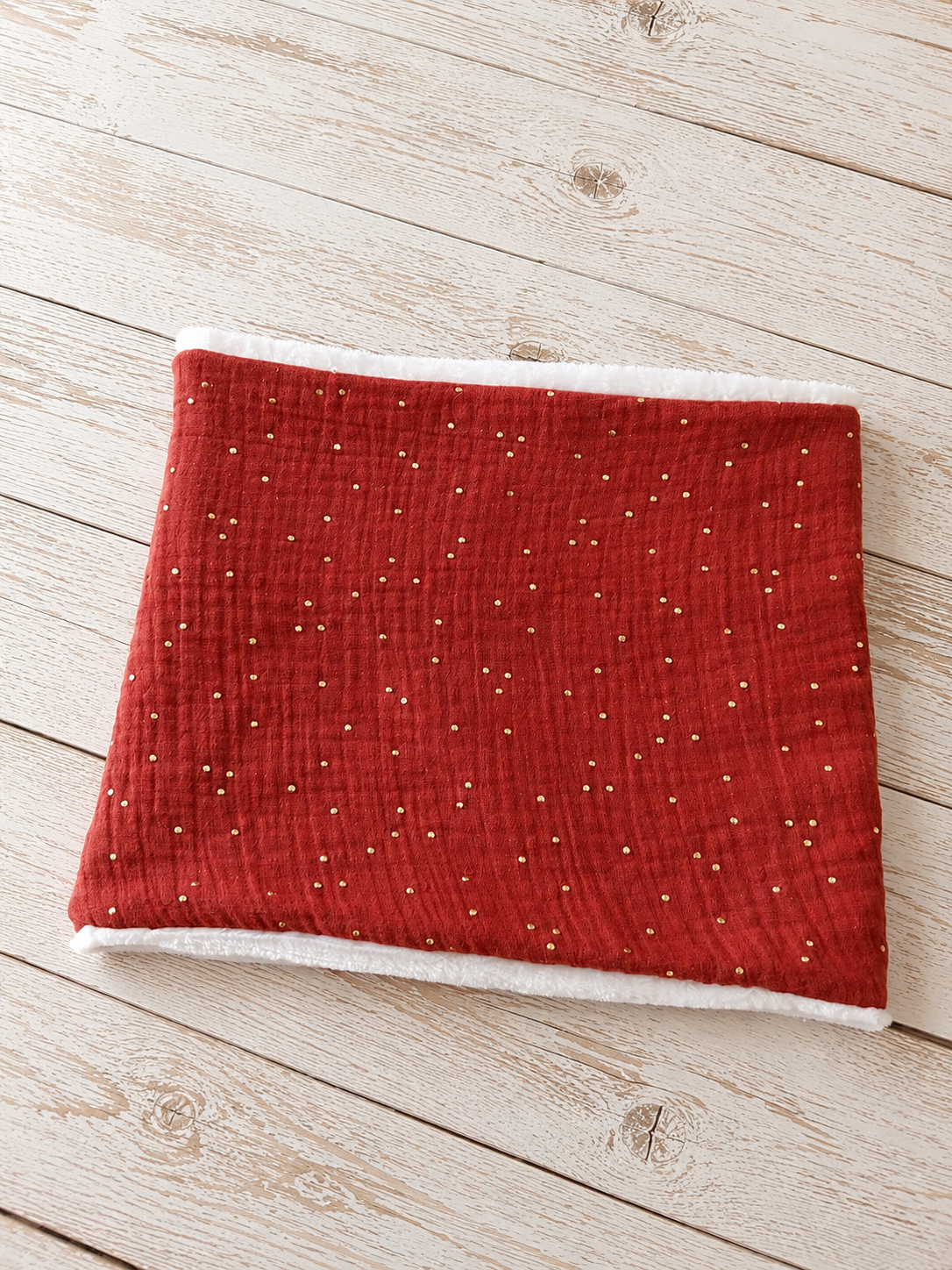 Cache-cou enfant et adulte – Snood chaud double gaze et tissu doudou – Image 8
