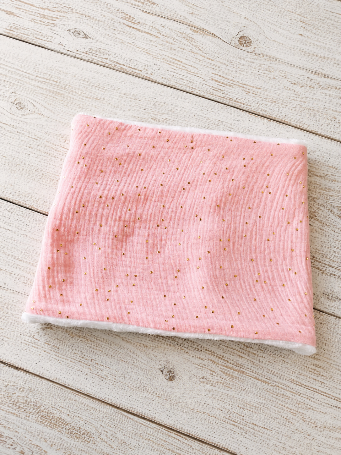 Cache-cou enfant et adulte – Snood chaud double gaze et tissu doudou – Image 7