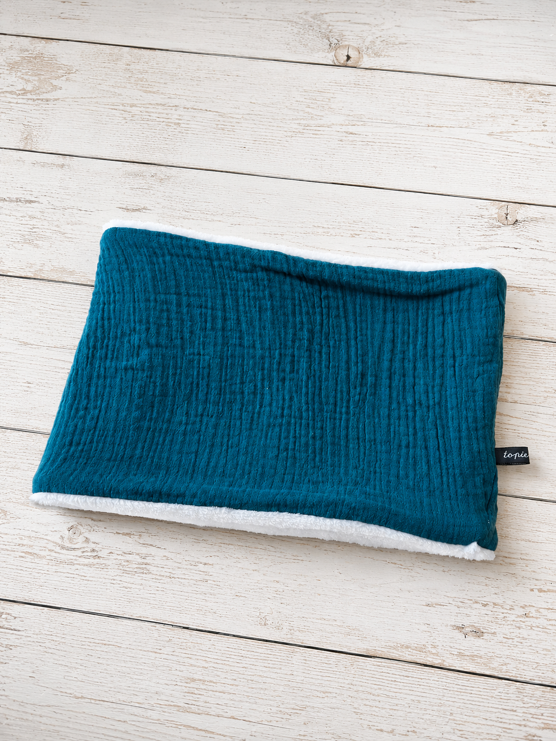 Cache-cou enfant et adulte – Snood chaud double gaze et tissu doudou – Image 2