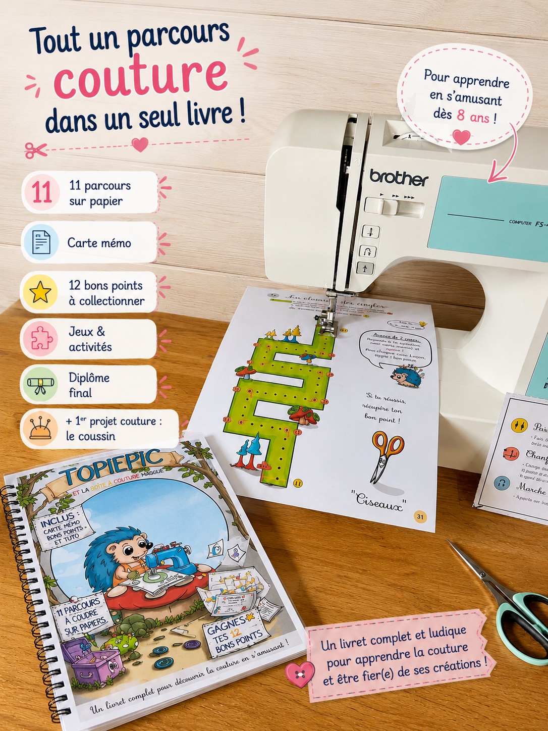 Livre couture enfant dès 8 ans – Apprendre à coudre à la machine – Image 8