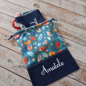 Pochon pour serviette de cantine ou serviette de table
