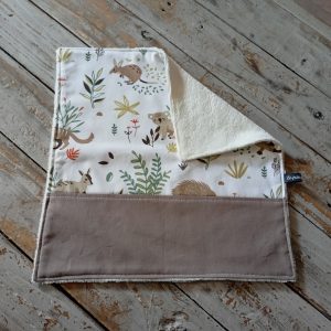 Serviette de table en coton imprimé et éponge de bambou