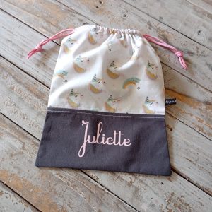 Pochon pour serviette de table avec le prénom "Juliette"