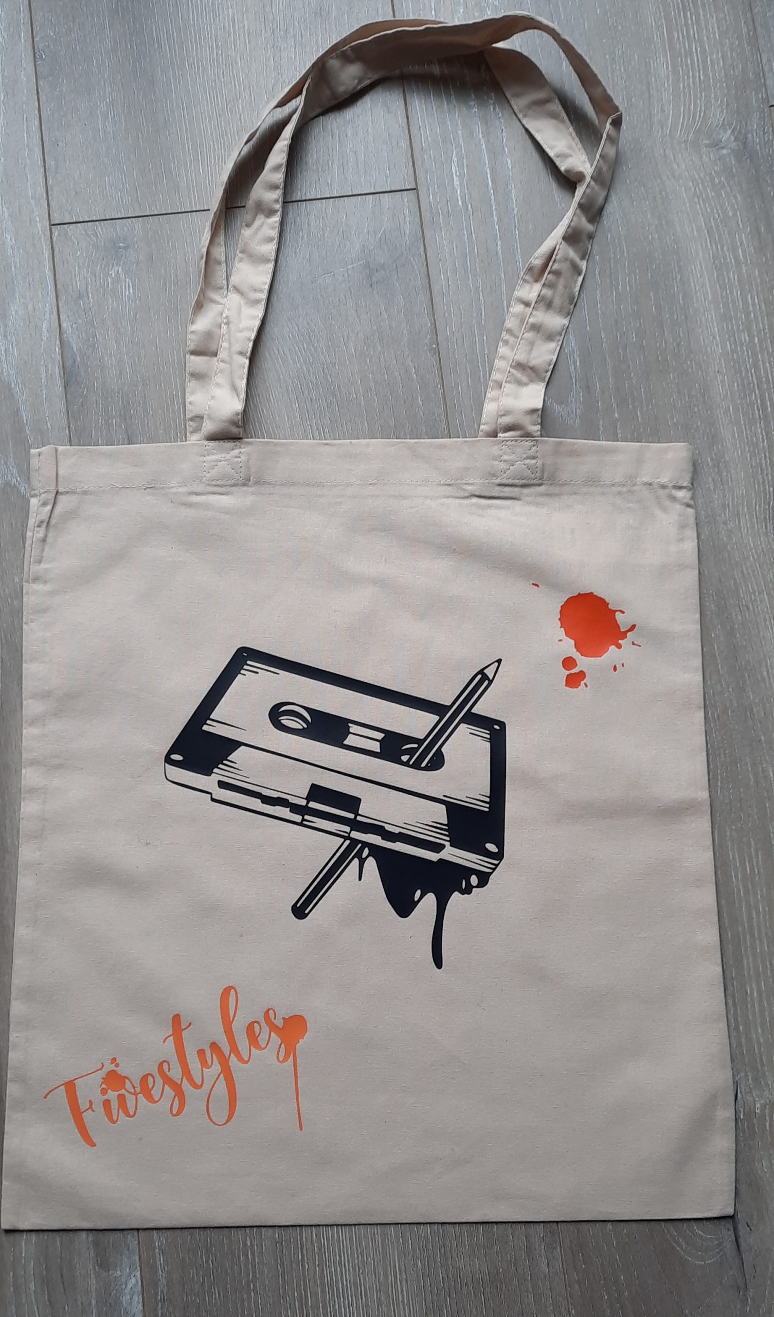 Tote bag Music, Sac personnalisé en flex, sac pliable en coton, idée cadeau – Image 3
