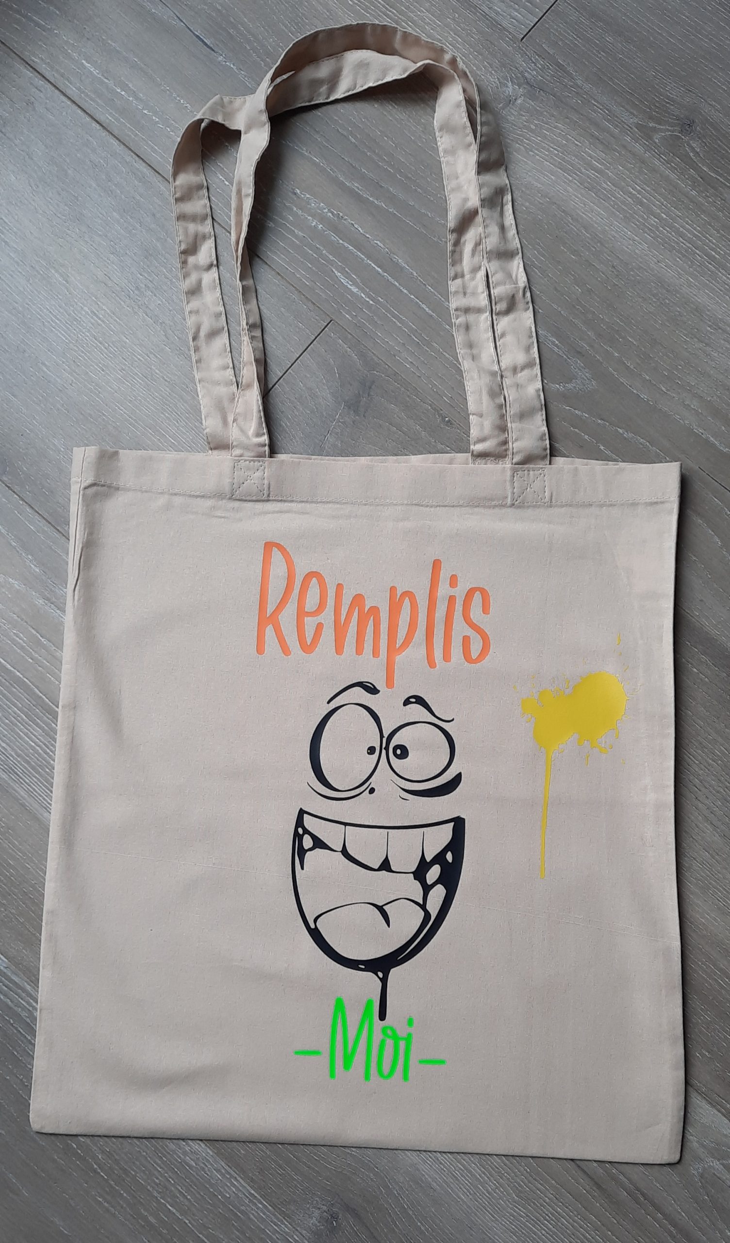 Tote bag, Sac personnalisé en flex, sac pliable en coton, idée cadeau – Image 5