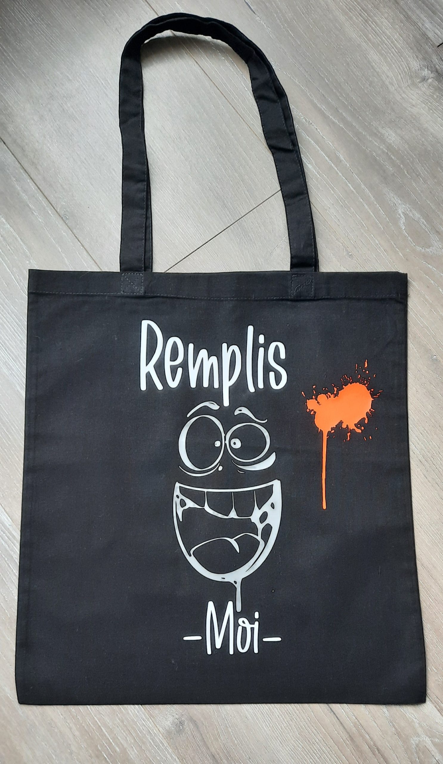 Tote bag, Sac personnalisé en flex, sac pliable en coton, idée cadeau – Image 3