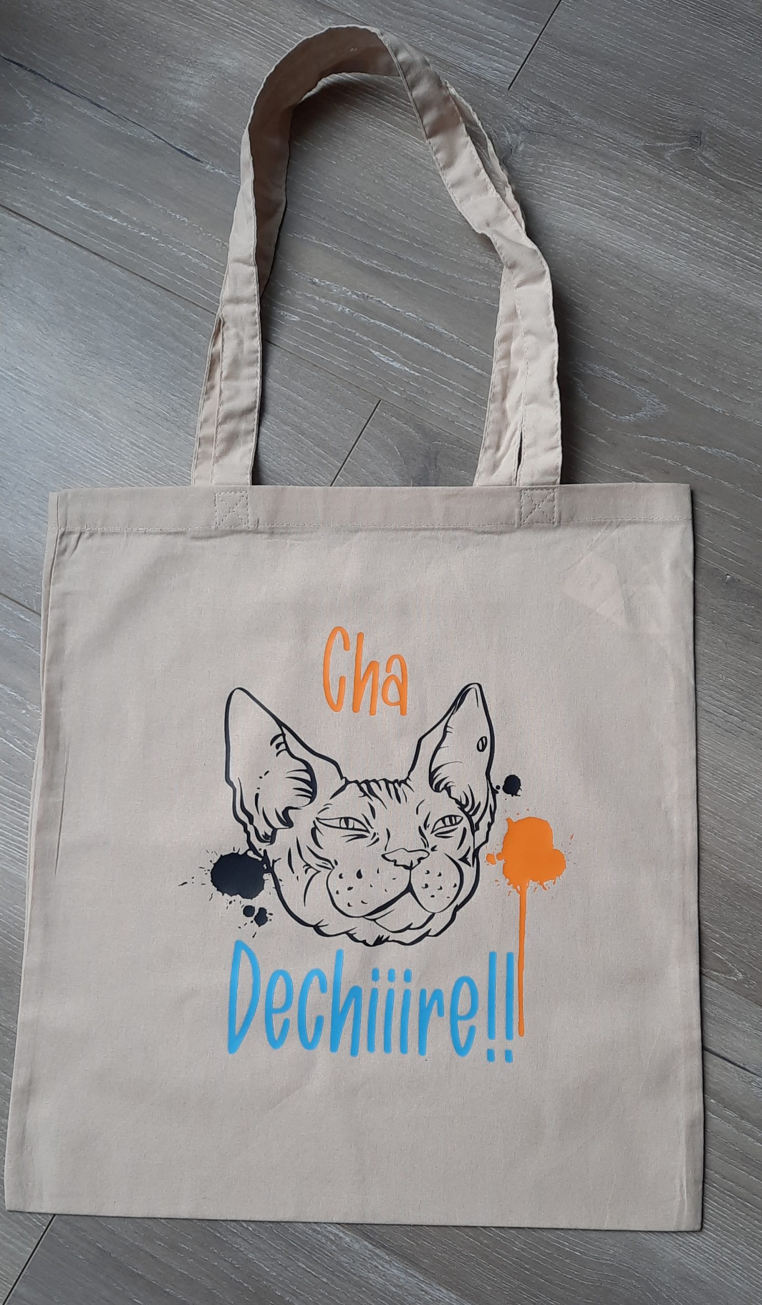 Tote bag, Sac personnalisé en flex, sac pliable en coton, idée cadeau – Image 4