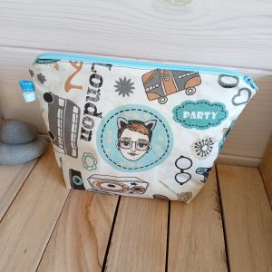 Trousse de toilette en coton enduit