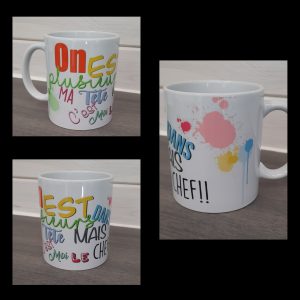 Tasse " On est plusieurs dans ma tête mais c'est moi le chef "