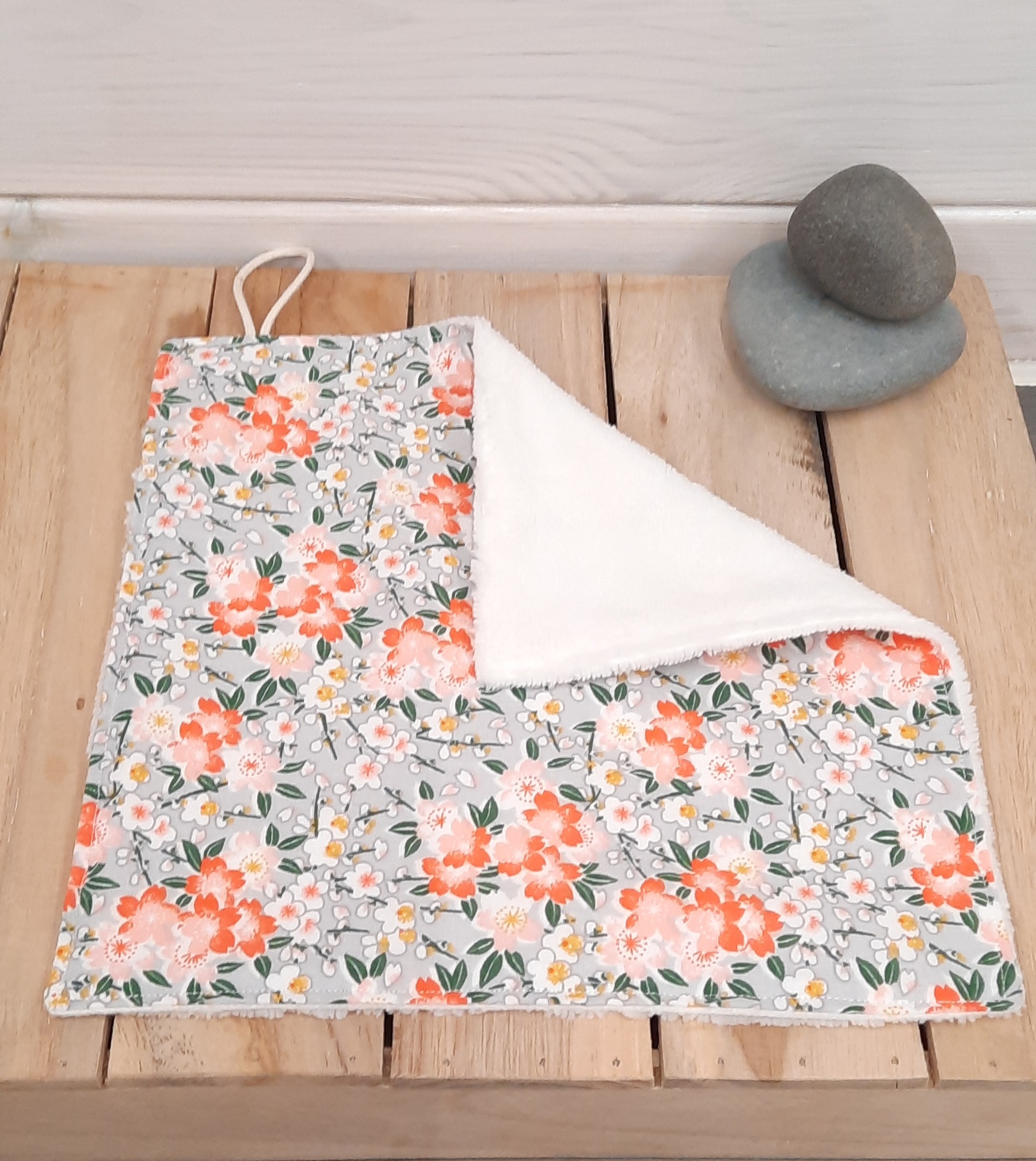 Ensemble bien-être – trousse à brosse à dents, serviette visage & fleur de douche en éponge de bambou – Idée cadeau maîtresse – Image 7