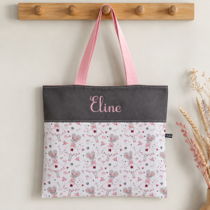 Petit sac de maternelle personnalisable avec prénom | Sac en tissu doublé fait main