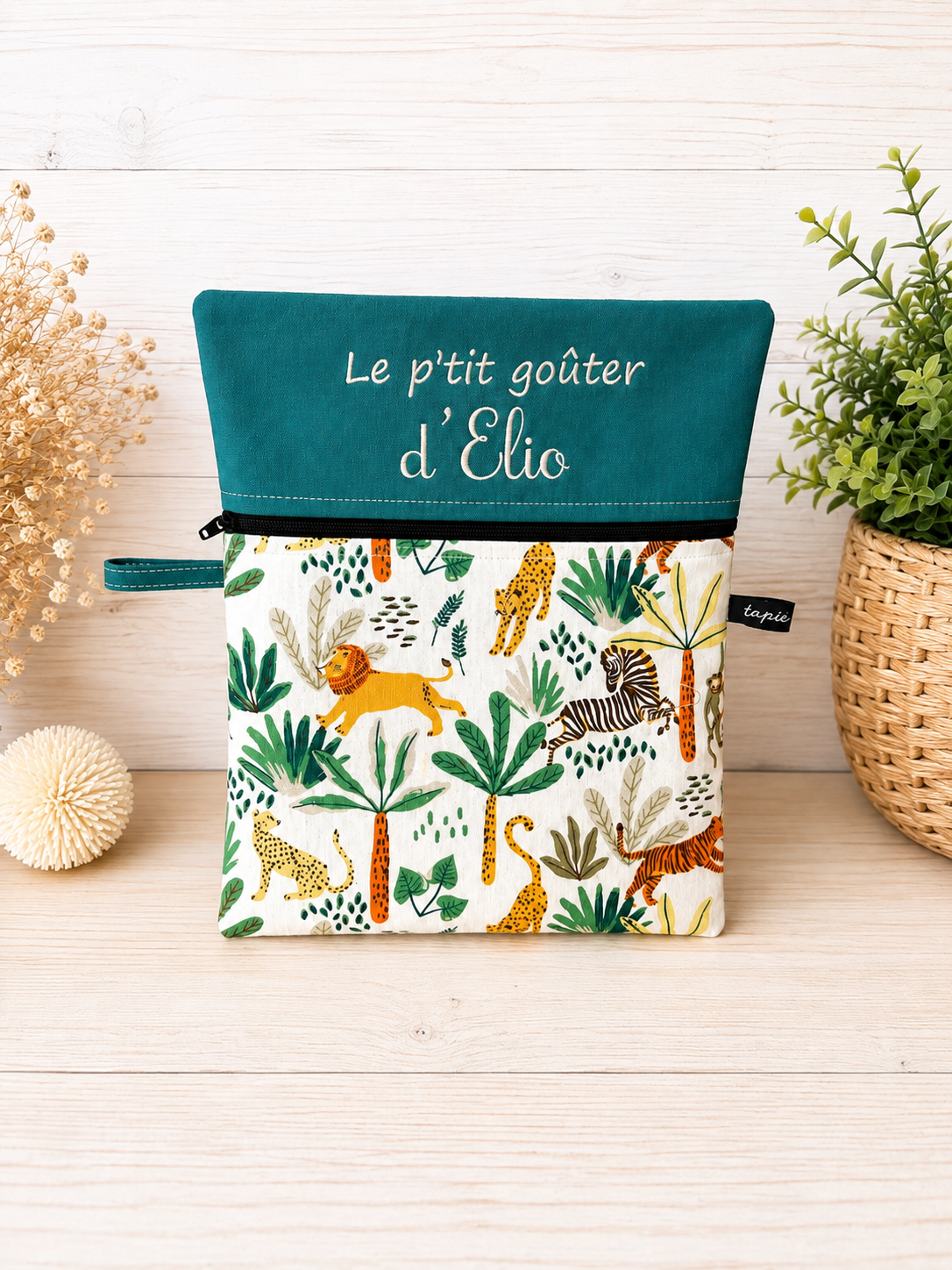 Sac à goûter personnalisé avec prénom – Maternelle, école et crèche