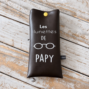 Étui à lunettes en simili cuir – idée cadeau fête des mères, anniversaire ou Noël