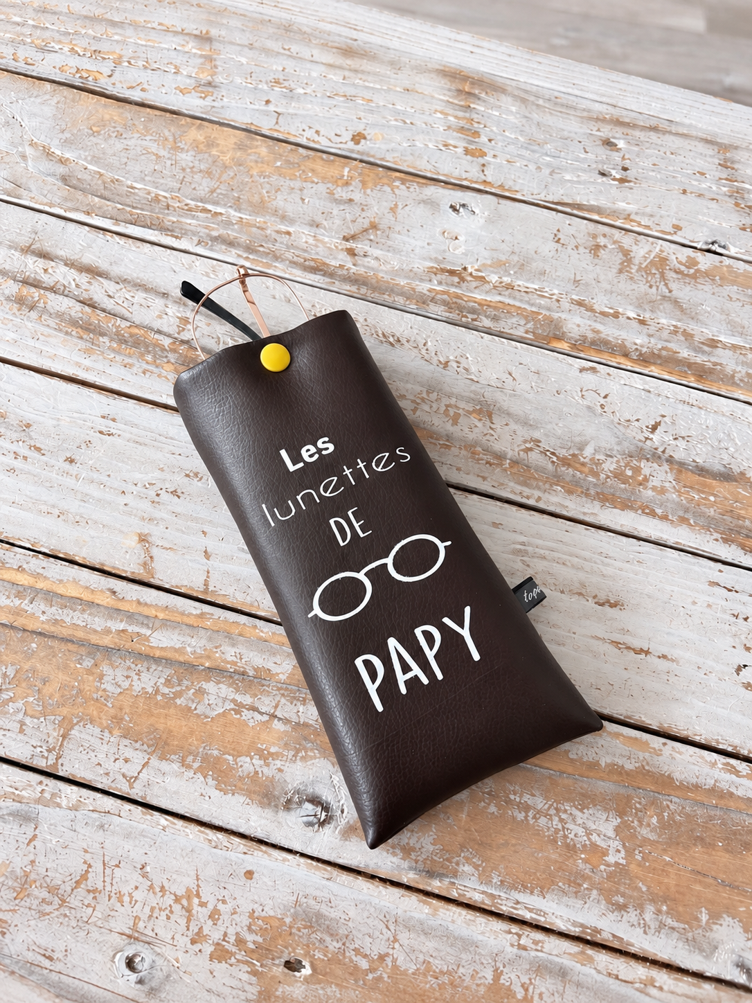 Étui à lunettes en simili cuir – idée cadeau fête des mères, anniversaire ou Noël – Image 3