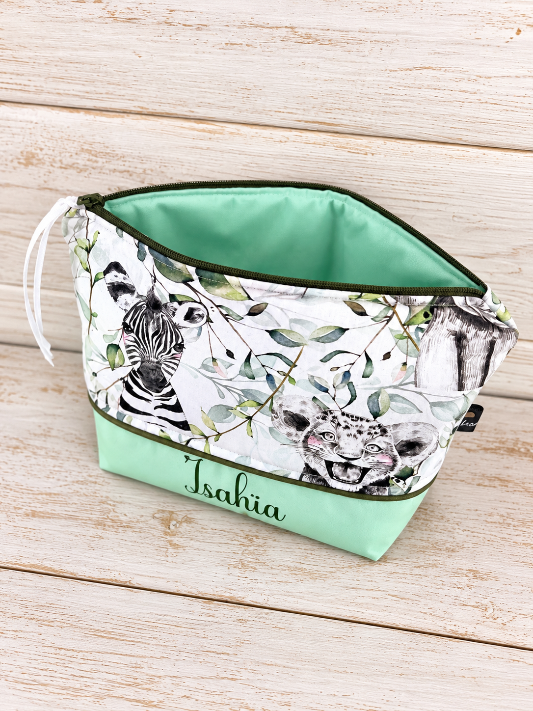 Coffret cadeau de naissance personnalisé – Couverture bébé, protège carnet de santé et trousse – Image 5